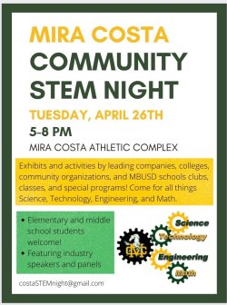 Miracosta Calendar 2023 Mira Costa's Annual Community Stem Night | Manhattan Beach Unified School  District